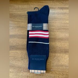 Burberry London Striped Socks Vintage One Pair Stripes Designer Luxury